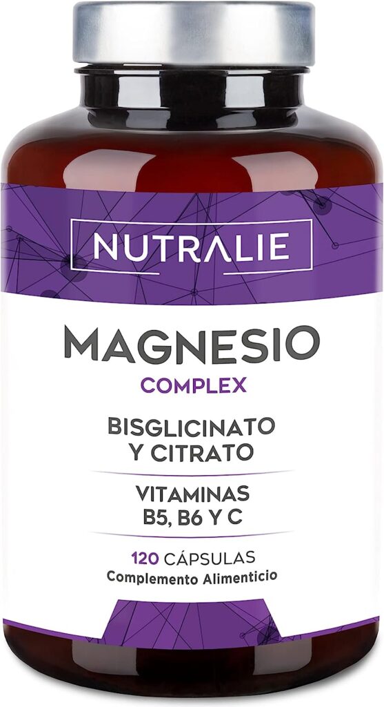 bote de citrato y bisglicinato de Magnesio de Nutralie