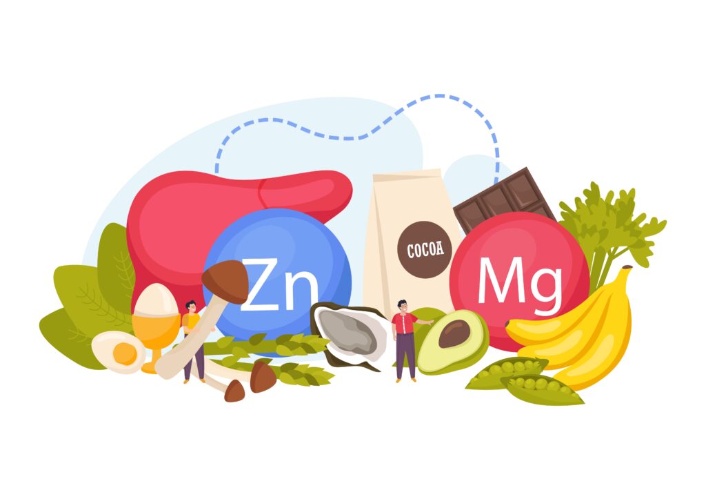 infografia de magnesio y zinc