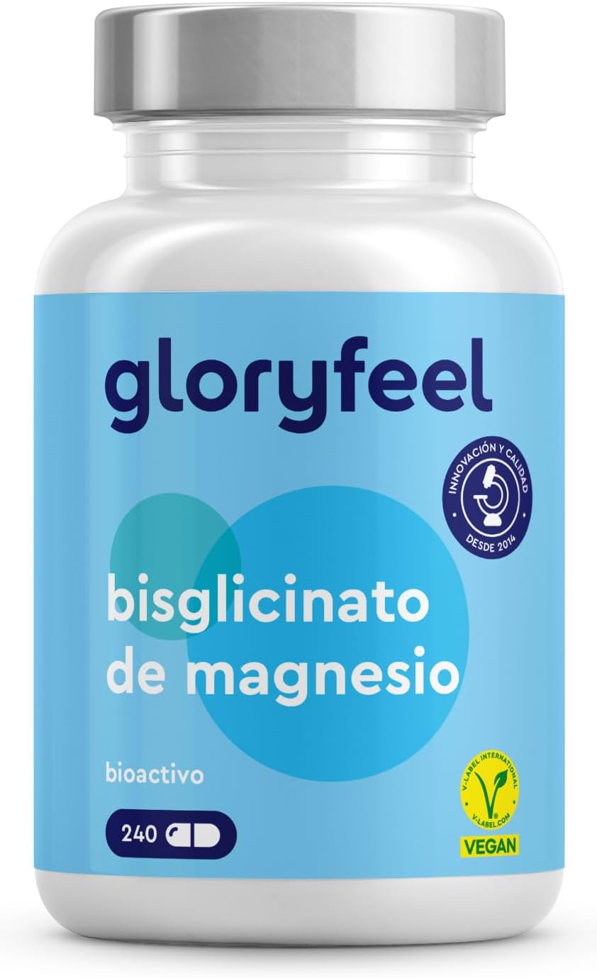 bote de bisglicinato de magnesio gloryfeel