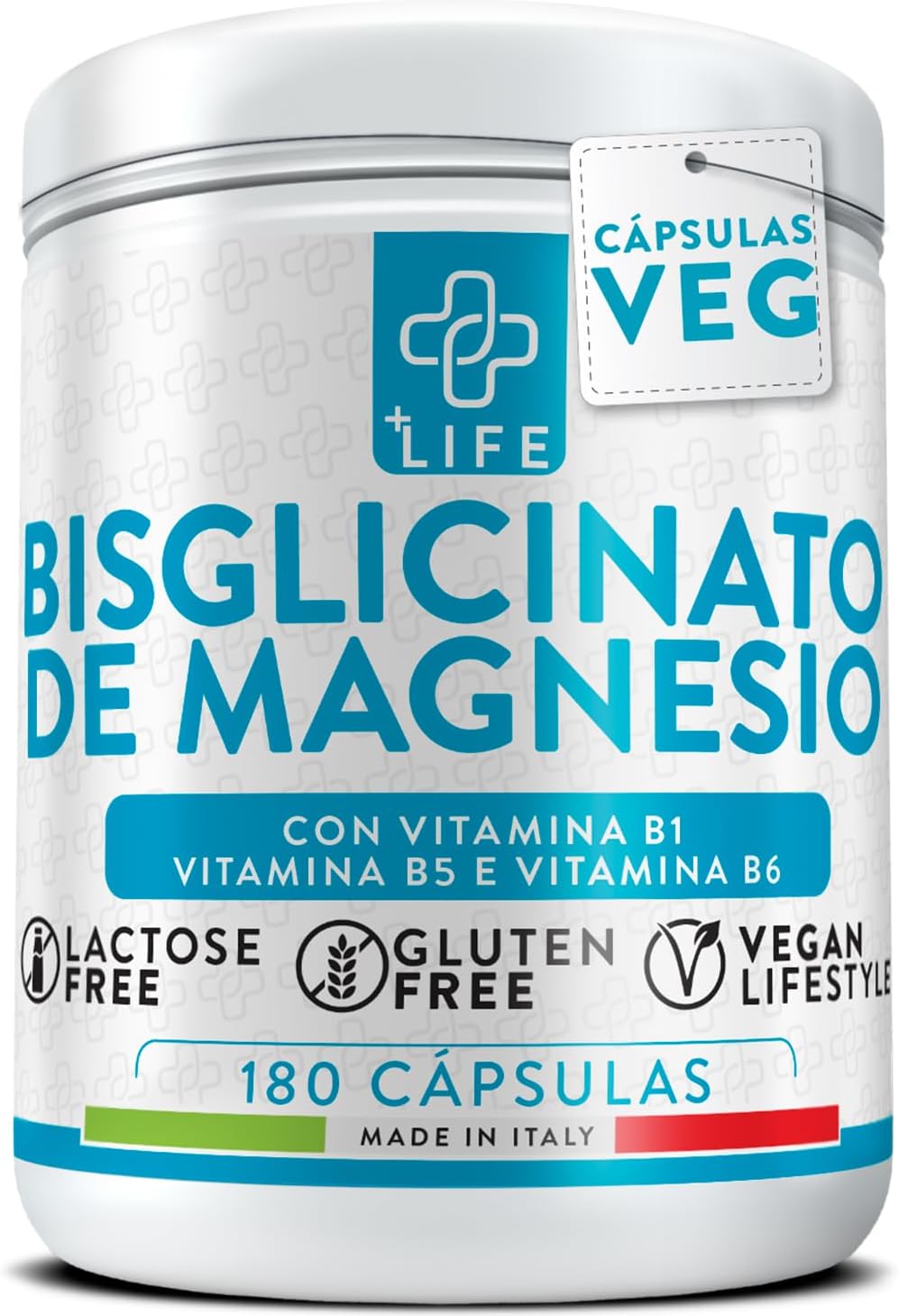 bote de Bisglicinato De Magnesio Piulife +life