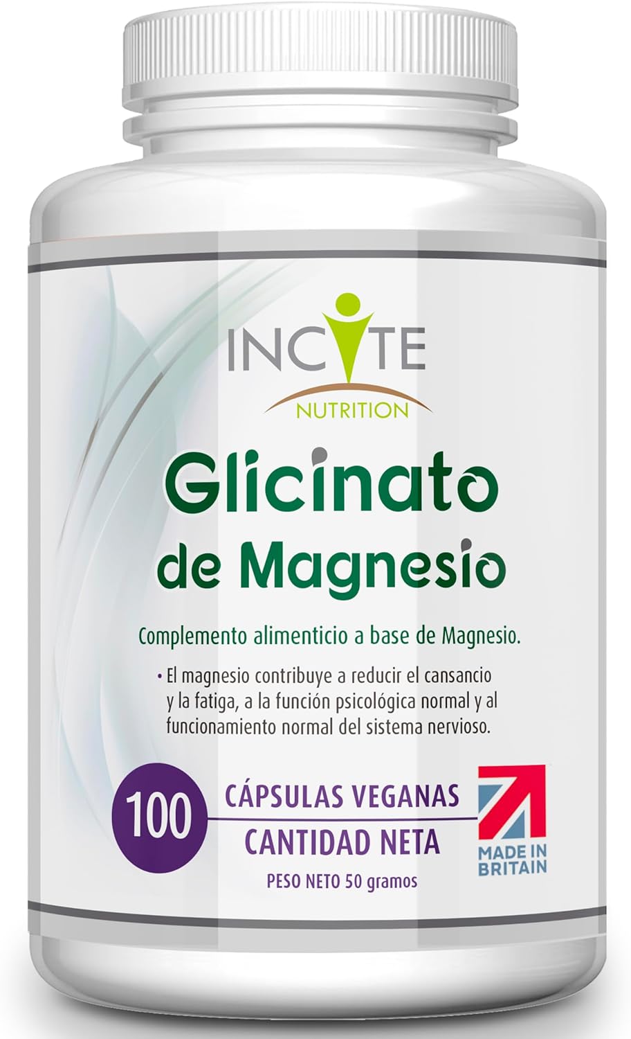 bote de glicinato de magnesio incite
