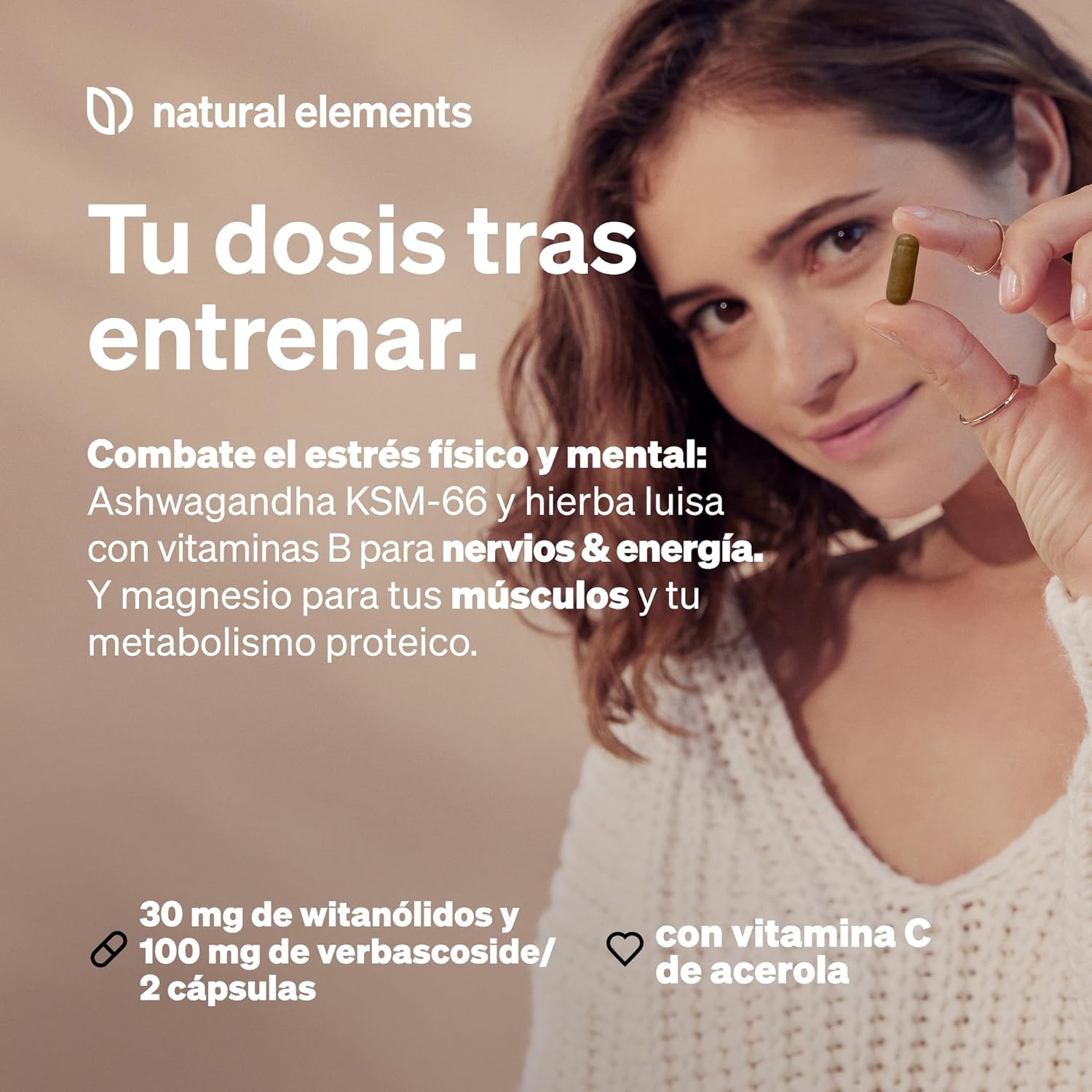 infografia de complejo ashwagandha natural elements