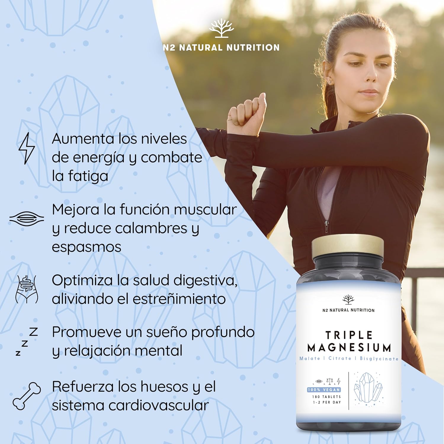 infografía de triple magnesium Natural Nutrition
