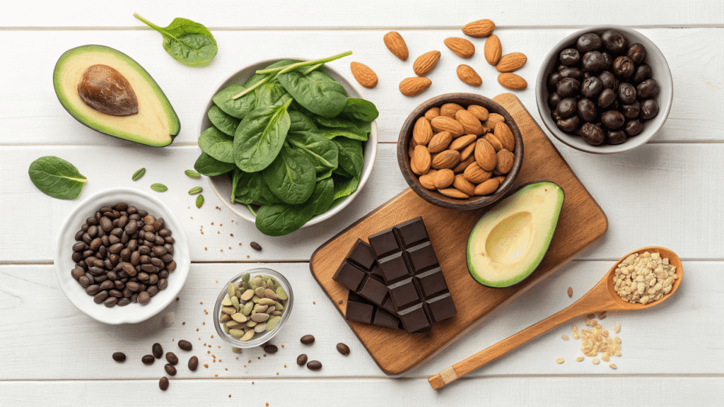 alimentos ricos en magnesio para la menopausia