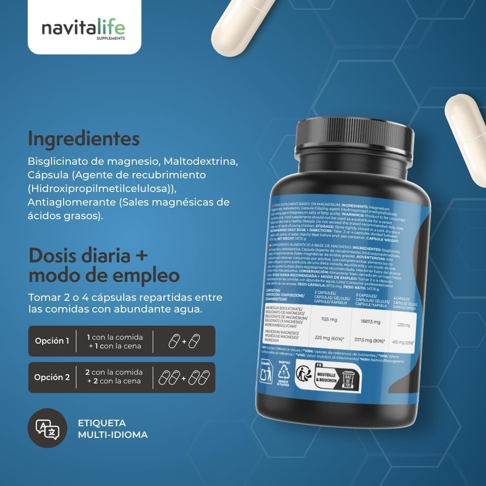 infografia de bisglicinato de magnesio navitalife
